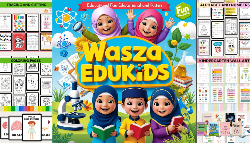 Wasza EduKids Bundle by Cilik Worksheets